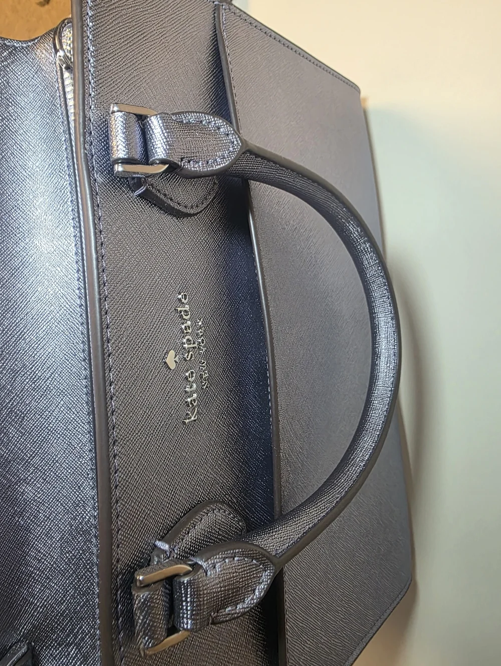 NWOT Kate Spade Madison Medium Satchel Shoulder Bag Candied Flower Lilac Silver